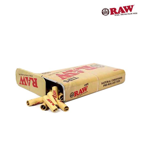 RAW pre-rolled tips tin box 100 tips UAE
