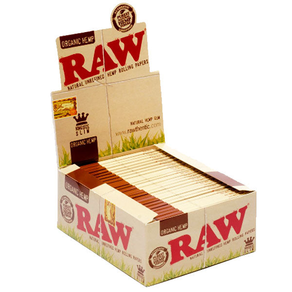 RAW Organic King Size Slim Rolling Papers 32 Leaves Box Uae