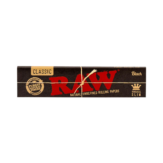 Raw black rolling papers king size 32 leaves front view dubai