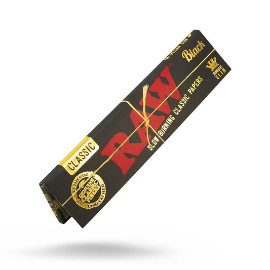 Raw black rolling papers king size 32 leaves front view uae