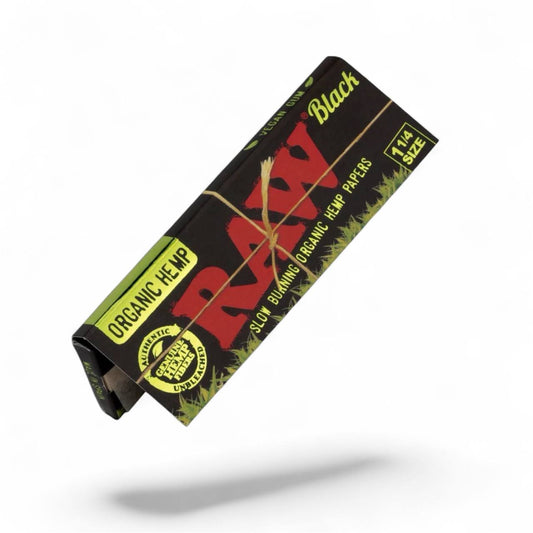 RAW Black Organic Hemp 1¼ rolling papers 50 leaves