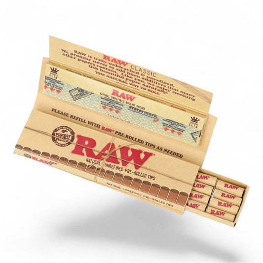 Raw rolling paper king size with prerolled tips uae