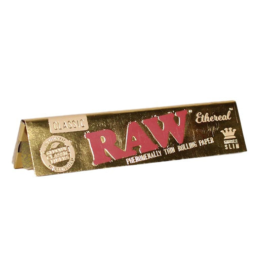 RAW Ethereal King Size Slim ultra thin gold rolling papers 32 leaves UAE