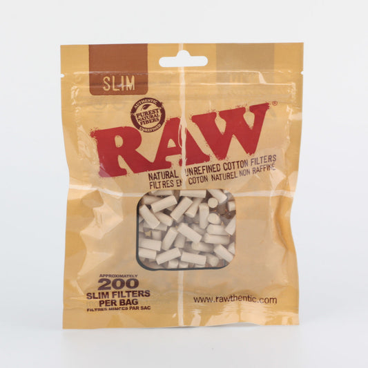 RAW Slim Cotton Filters 200 natural unrefined slim smoking filters UAE