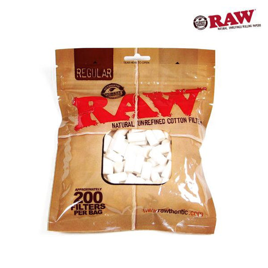 RAW Regular Cotton Filters 200 natural unrefined smoking filters UAE